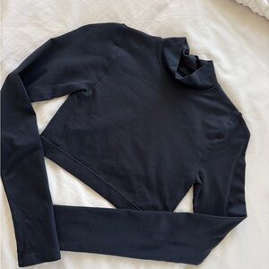 Garage Long Sleeve Mock Neck Crop Top